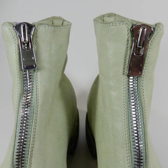 GUIDI Front Zip Ankle BOOTS Size 36 5.5 6 Light Green Horse Leather NEW $1560 - Picture 6 of 16